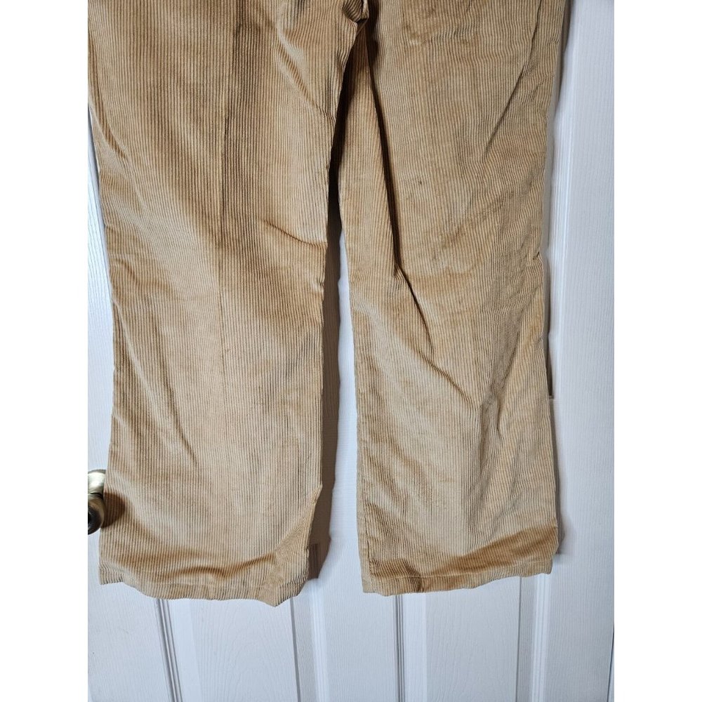 70s Wrangler Wrapid Transit Corduroy Bell Bottom Pants Flare 38 x 34 NWT Tan USA - Picture 9 of 11